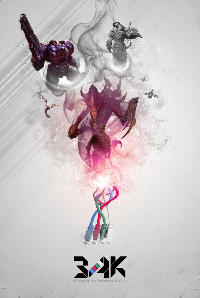 A poster for the 10th Annual 3AKM LAN (then referred to as 3AK)